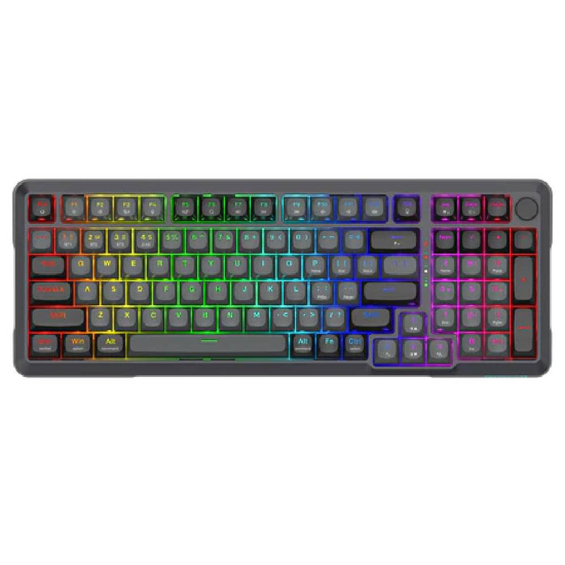 Redragon Bragi Pro Gasket Mounted, Dragon Growl Wireless Gaming Mechanical Keyboard - Black