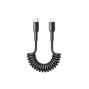 Joyroom Type-C To Lightning-Coiled Data  Cable 1.5m -30w- Black