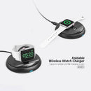 Joyroom Foldable Wireless Watch Charger Supports Upright and Flat Charging Modes - Black