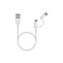 Xiaomi Mi 2-in-1 USB Cable 100cm (Micro USB - USB Type-C), With Reinforced Stress Points, High-Quality TPE Design, Fast Charging & Data Sync, Multi-Device Compatibility - White