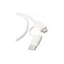 Xiaomi Mi 2-in-1 USB Cable 100cm (Micro USB - USB Type-C), With Reinforced Stress Points, High-Quality TPE Design, Fast Charging & Data Sync, Multi-Device Compatibility - White