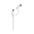 Xiaomi Mi 2-in-1 USB Cable 100cm (Micro USB - USB Type-C), With Reinforced Stress Points, High-Quality TPE Design, Fast Charging & Data Sync, Multi-Device Compatibility - White