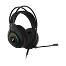 فانتك أوربت HG25 صوت محيطي افتراضي 7.1 سماعة الألعاب المزودة بإضاءة RGB ومشغلات 50 مم وخاصية إلغاء الضوضاء - لون أسود