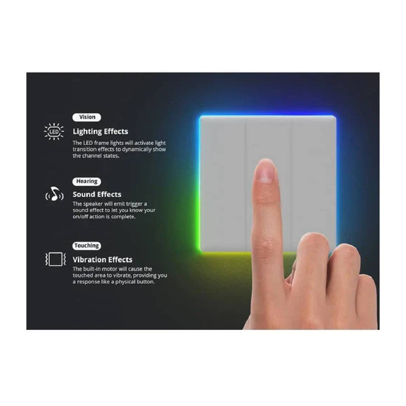 مفتاح حائطي ذكي SONOFF TX Ultimate يعمل باللمس مع جهاز تحكم عن بعد T5-4C-120 - أبيض