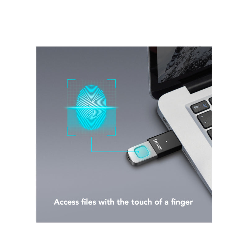 Lexar JumpDrive Fingerprint F35 PRO USB 3.2 Gen 1 Flash Drive -Silver
