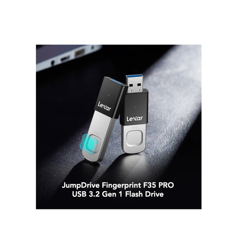 Lexar JumpDrive Fingerprint F35 PRO USB 3.2 Gen 1 Flash Drive -Silver