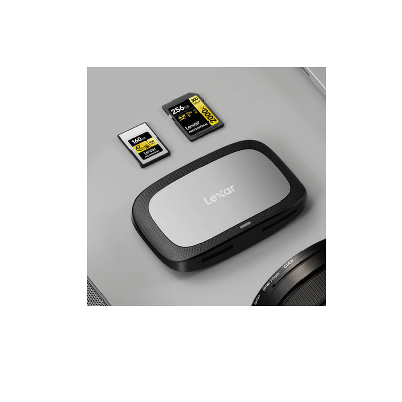 قارئ/قارئ بطاقات الذاكرة Lexar Professional CFexpress Type A / SD USB 3.2 Gen 2 - أسود