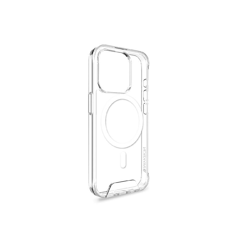 مجموعة BayKron Smart Slim X 3 في 1 Mag مقاس 6.7 بوصة تتضمن شاشة شفافة ثنائية الأبعاد وواقي عدسة وحافظة Slim X Mag لجهاز iPhone 15 Pro Max - شفافة