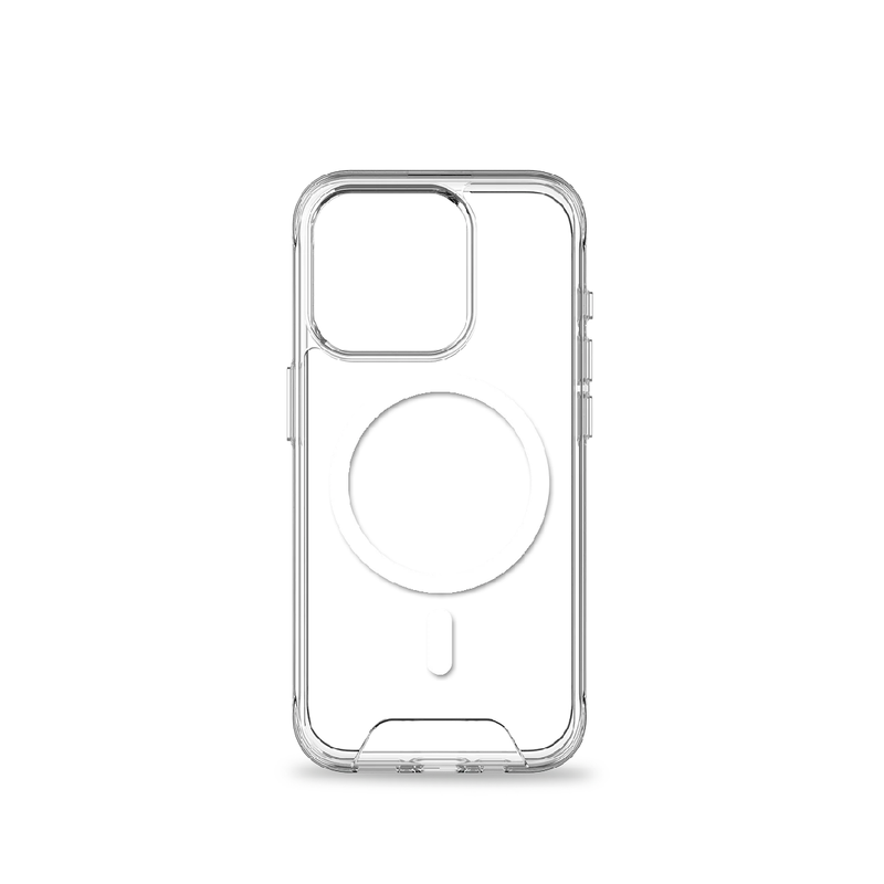 مجموعة BayKron Smart Slim X 3 في 1 Mag مقاس 6.7 بوصة تتضمن شاشة شفافة ثنائية الأبعاد وواقي عدسة وحافظة Slim X Mag لجهاز iPhone 15 Pro Max - شفافة