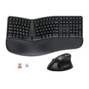 Meetion Director C Wireless Ergonomic Keyboard & Mouse Combo - Black