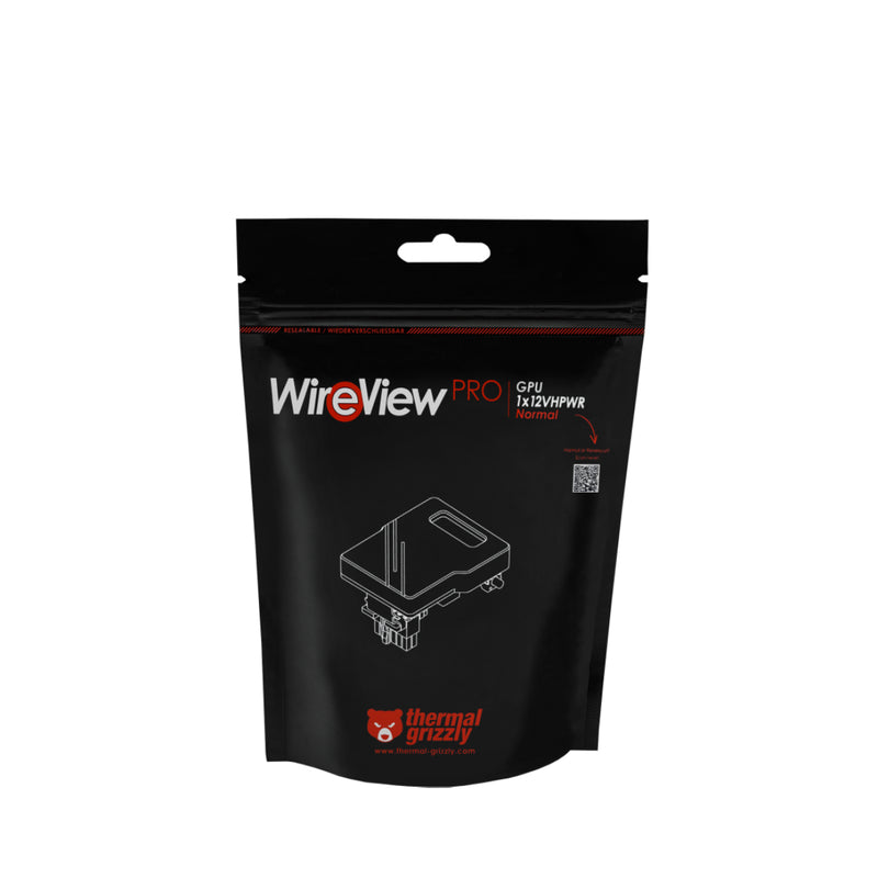 Thermal Grizzly WireView GPU Pro 1x12 VHPWR Normal- Black