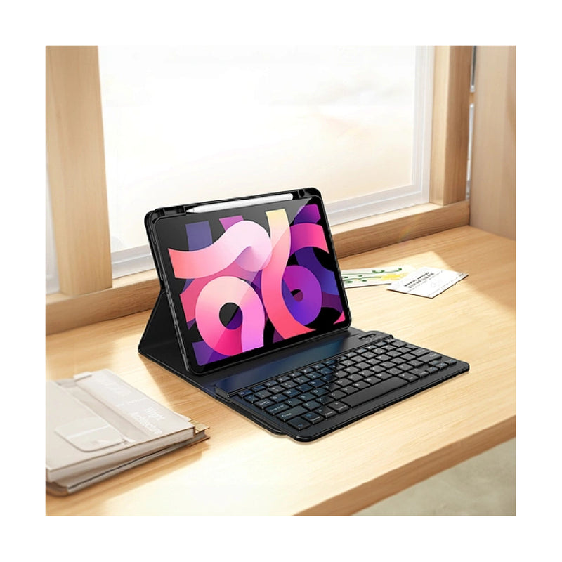 Wiwu 3 in 1 Premium Combo Protect Case+Pencil+Keyboard For Pad pro (24)- Black