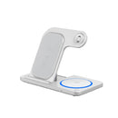 ويوو شاحن لاسلكي 3 في 1 قابل للطي مع جذب مغناطيسي - أبيض