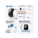 Tapo Pan/Tilt AI Home Security Wi-Fi Camera 2K, C222 - White