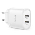 Yesido YC72 Travel Charger 12W Wall Charger (USB+USB) - White