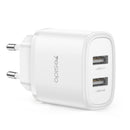 شاحن سفر يسيدو YC72 بقوة 12 واط شاحن حائط (USB+USB) - أبيض