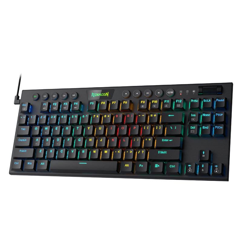 Redragon K622 Horus TKL RGB Mechanical Keyboard, Ultra-Thin Designed Wired Gaming Keyboard - Black