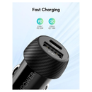 RavPower Charger Car 20w - 2 ports 1A 1C -RP-VC1016 - Black