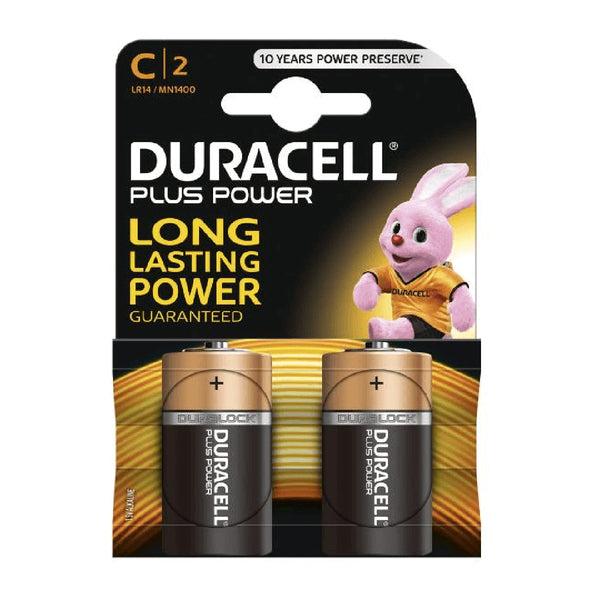 Duracell Plus Power Size C Batteries 1.5V 2PCS - LR14 MN1400