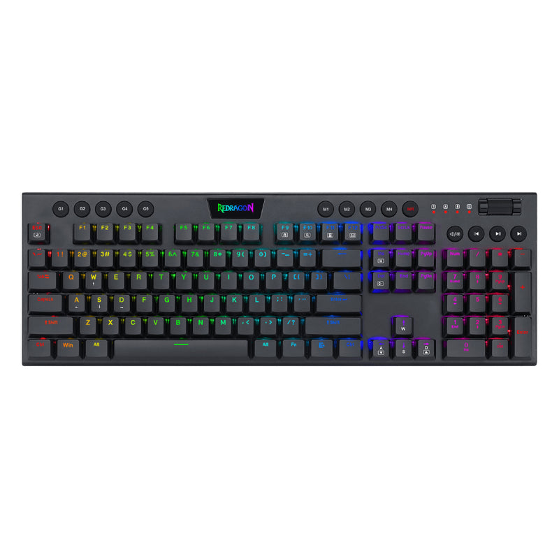 Redragon K619 Horus RGB Mechanical Keyboard, Ultra-Thin Designed Wired Gaming Keyboard - Black