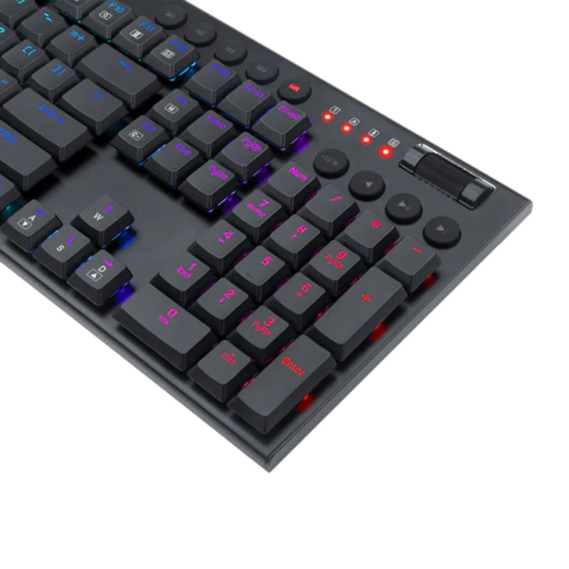 Redragon K619 Horus RGB Mechanical Keyboard, Ultra-Thin Designed Wired Gaming Keyboard - Black