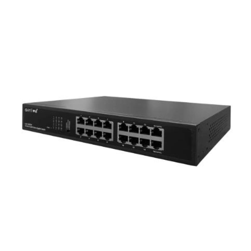 Airlive 16-Port 10/100/1000Mbps Gigabit - Black