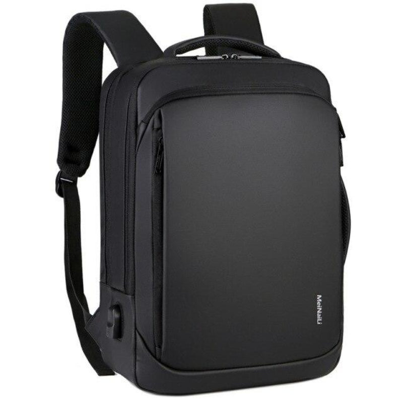 MEINAILI 1901 15.6-inch Laptop Backpack With USB Outport - Black