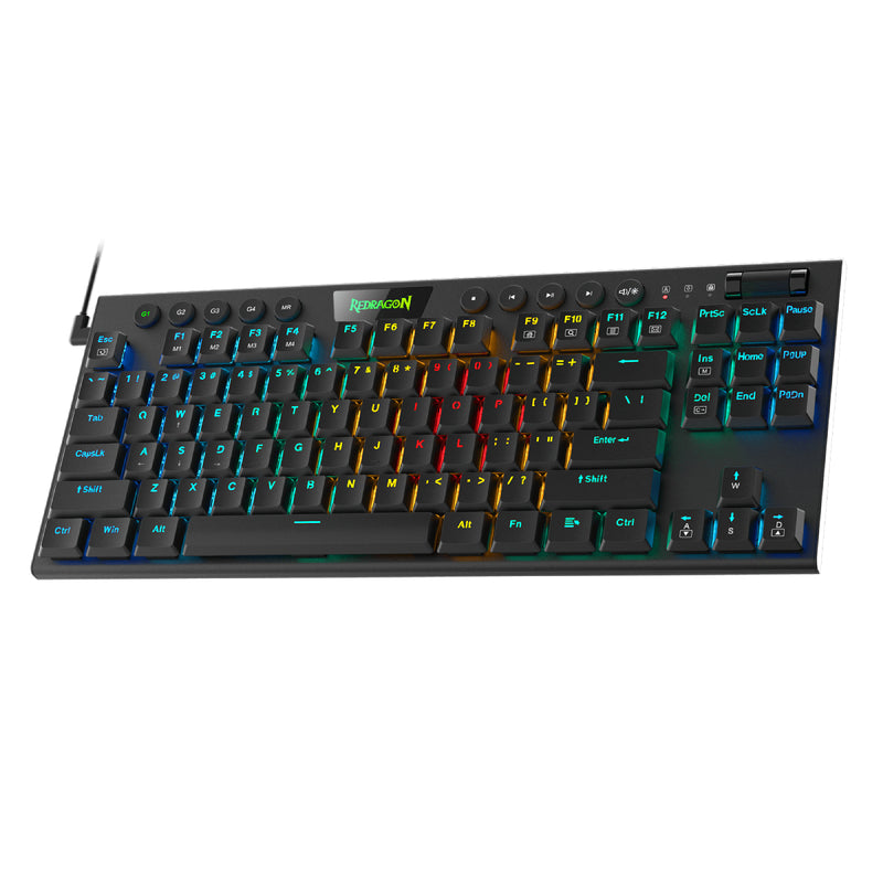 Redragon K622 Horus TKL RGB Mechanical Keyboard, Ultra-Thin Designed Wired Gaming Keyboard - Black