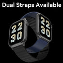Imilab Smart Watch W02 Bluetooth Calling, 1.85" TFT Screen, 24h Bio Tracker - Black + Black magnetic strap + Blue Fluoroelastomer Strap