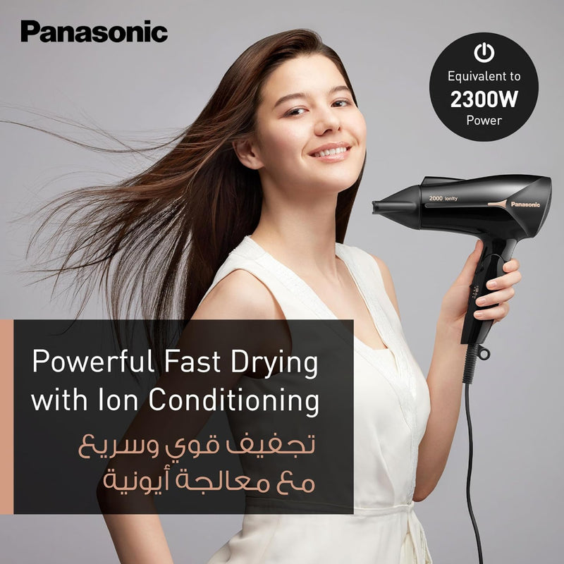 Panasonic Hair Dryer Fast Dry 2000w at 240v Black (EH-NE66-K615)
