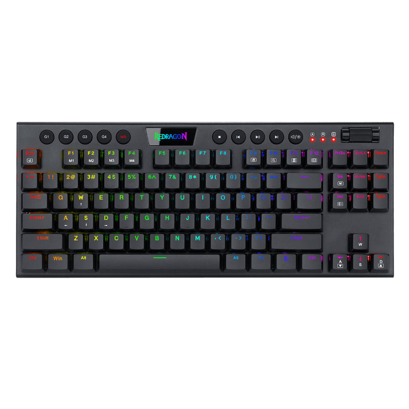 Redragon K622 Horus TKL RGB Mechanical Keyboard, Ultra-Thin Designed Wired Gaming Keyboard - Black