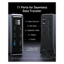 أنكر برايم محطة شحن 14 في 1 - شاشة مزدوجة - 160 وات رمادي 