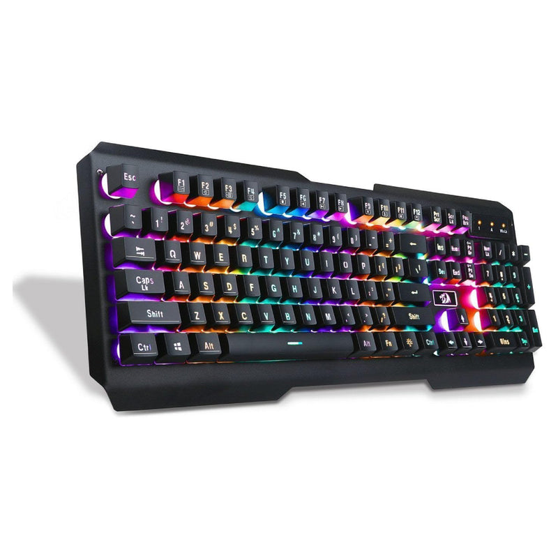 Redragon K506 Centaur 7-Color Rainbow Backlit Full-Size Gaming Keyboard - Black