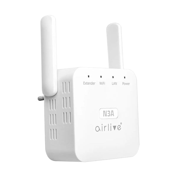 AirLive N3A Wi-Fi Range Extender 2 Antenna 300Mbps - White