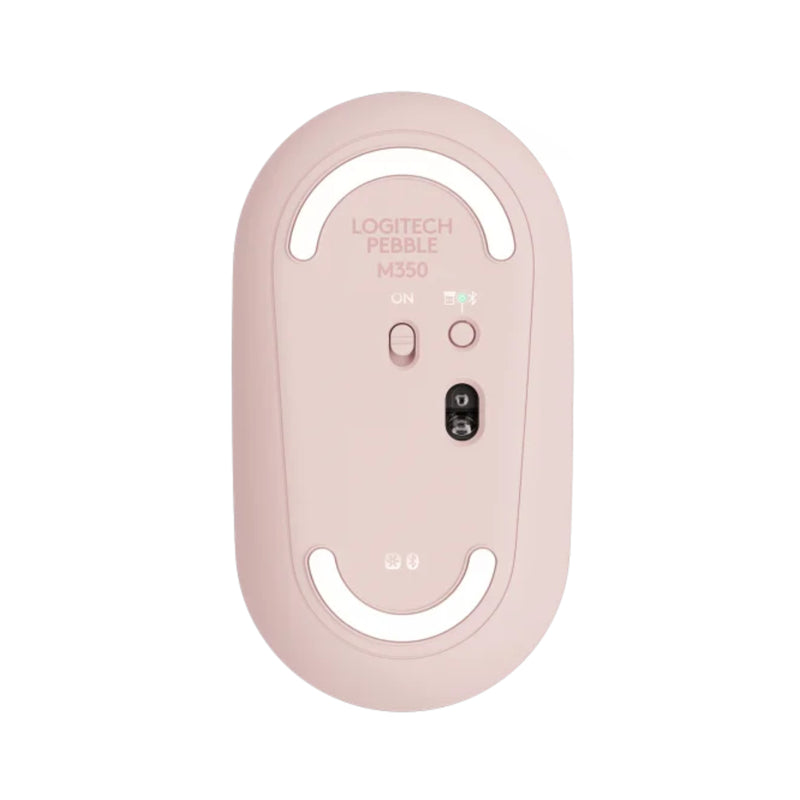 Logitech Pebble M350 Modern, Slim, and Silent Wireless and Bluetooth® Mouse - Pink