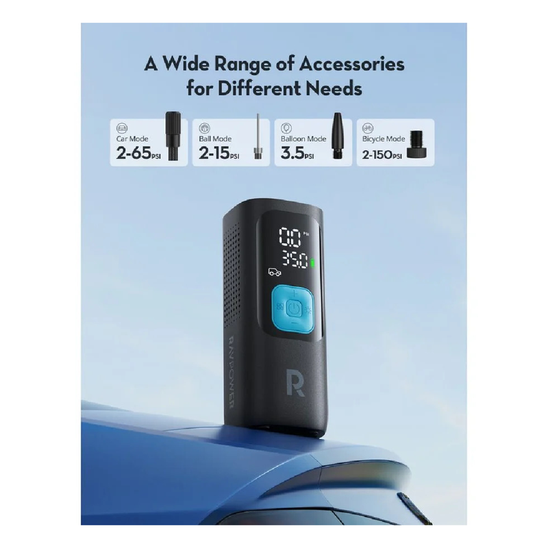 RavPower Air Compressor Portable Smart 7500mAh -RP-PB1233 - Black
