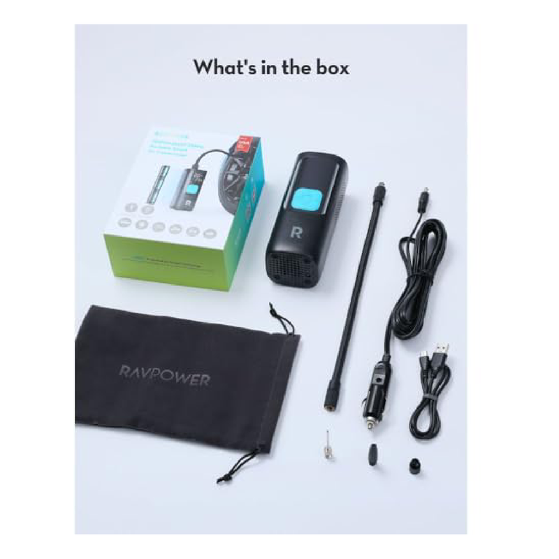 RavPower Air Compressor Portable Smart 7500mAh -RP-PB1233 - Black