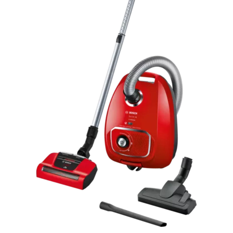 Bosch Series 4 Bagged vacuum cleaner ProAnimal, BGBS4PET1 - Red