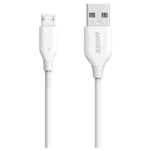 Anker Charging Cable USB-A to Micro, 3ft, A8132H21 - White
