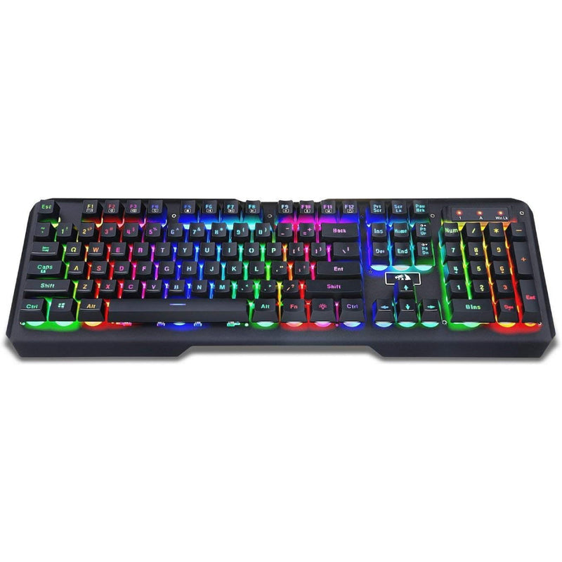 Redragon K506 Centaur 7-Color Rainbow Backlit Full-Size Gaming Keyboard - Black