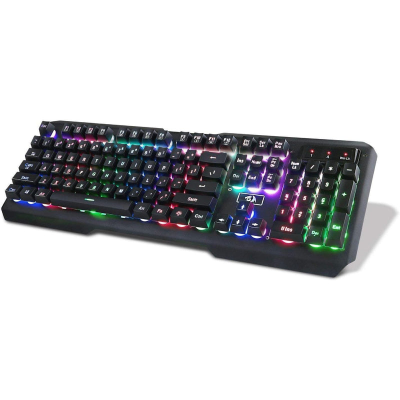 Redragon K506 Centaur 7-Color Rainbow Backlit Full-Size Gaming Keyboard - Black