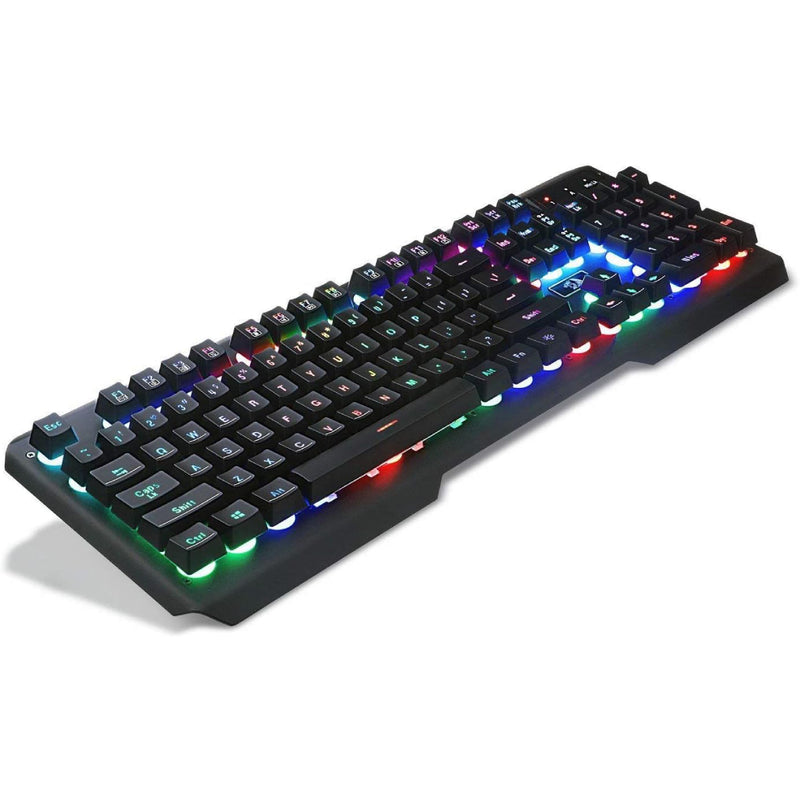 Redragon K506 Centaur 7-Color Rainbow Backlit Full-Size Gaming Keyboard - Black