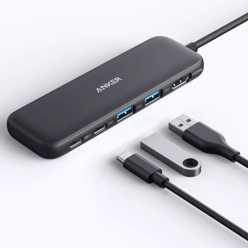 Anker 332 Hub 5 in 1 USB-C Connector, A8355H1 - Black