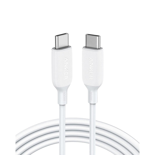 Anker Powerline III USB C to USB C Charger Cable 100W 6ft - White