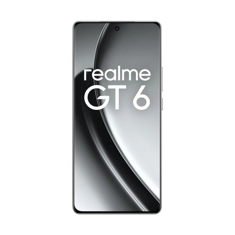 Realme GT 6 Dual SIM, 512GB, 16GB RAM, AMOLED, 5G Network - Fluid Silver