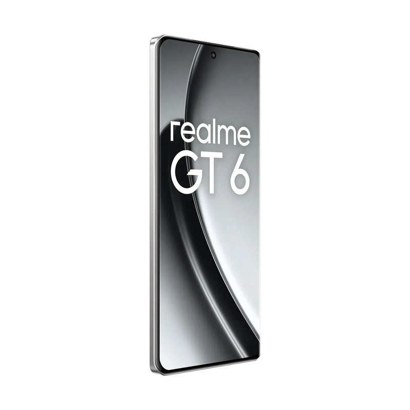 Realme GT 6 Dual SIM, 512GB, 16GB RAM, AMOLED, 5G Network - Fluid Silver