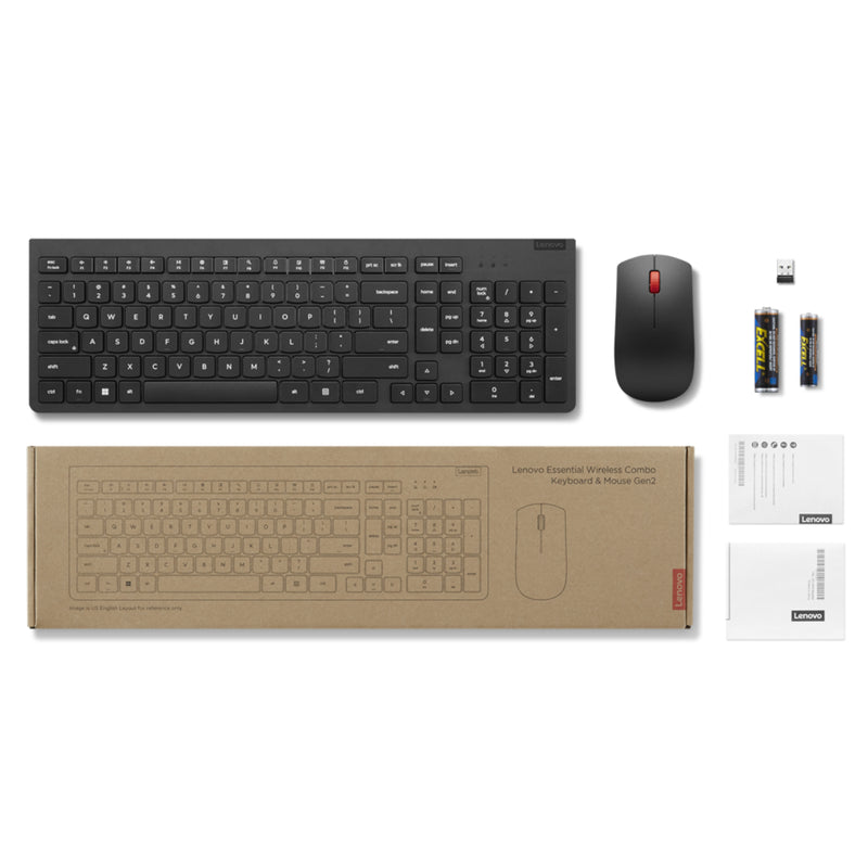 Lenovo USB Arabic 253 Keyboard & Mouse Combo - Black