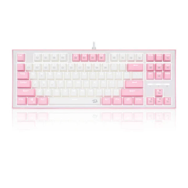 Redragon K611-WIB BES White LED Backlight Mechanical Gaming Keyboard - pink/White