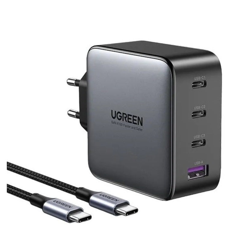 Ugreen Gan Fast Charger With 100w USB-C Cable, CD226 - Gray