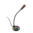 ميشن ام سي14 ميكروفون ألعاب سلكي بإضاءة خلفية RGB - أسود 